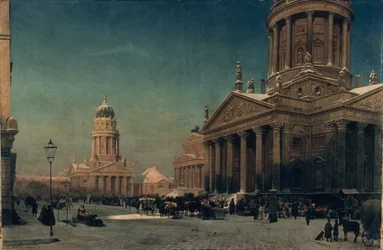Gendarmenmarkt im Winter, 1857